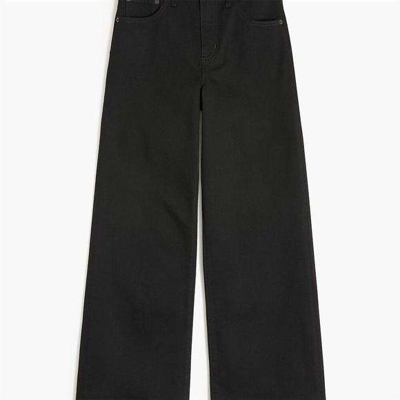 J. Crew Factory Denim - NWT J. Crew Factory Women's Tall‎ Cropped Wide-Leg Black Jeans Size 34T